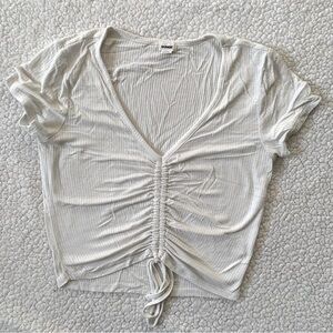 Garage Cropped White T-shirt